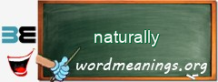 WordMeaning blackboard for naturally